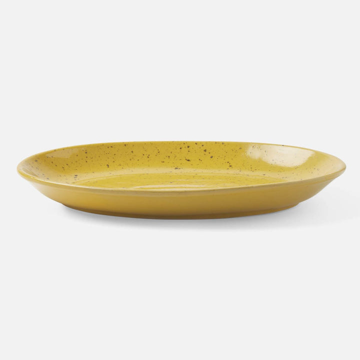 Marcus Chartreuse Salt Glaze Oval Serving Platter Stoneware Large Pack/2