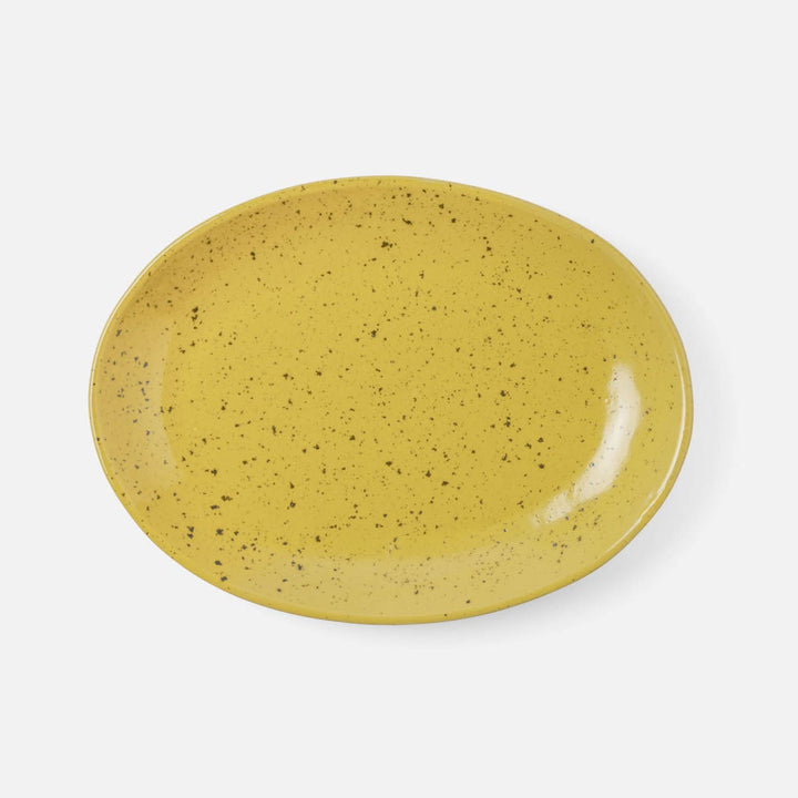 Marcus Chartreuse Salt Glaze Oval Serving Platter Stoneware Large Pack/2