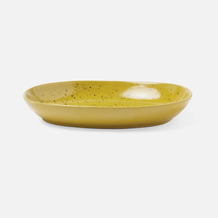 Marcus Chartreuse Salt Glaze Oval Serving Platter Small Pack/2