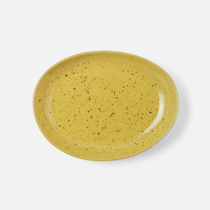Marcus Chartreuse Salt Glaze Oval Serving Platter Small Pack/2
