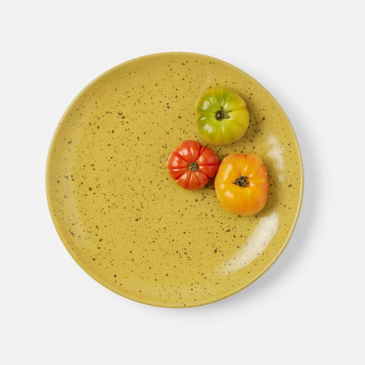 Marcus Chartreuse Salt Glaze Round Serving Platter Stoneware Large Pack/2
