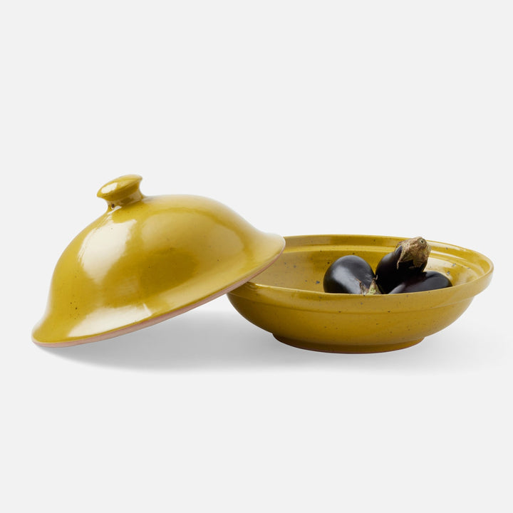 Marcus Chartreuse Salt Glaze Cloche Serving Bowl Stoneware Large