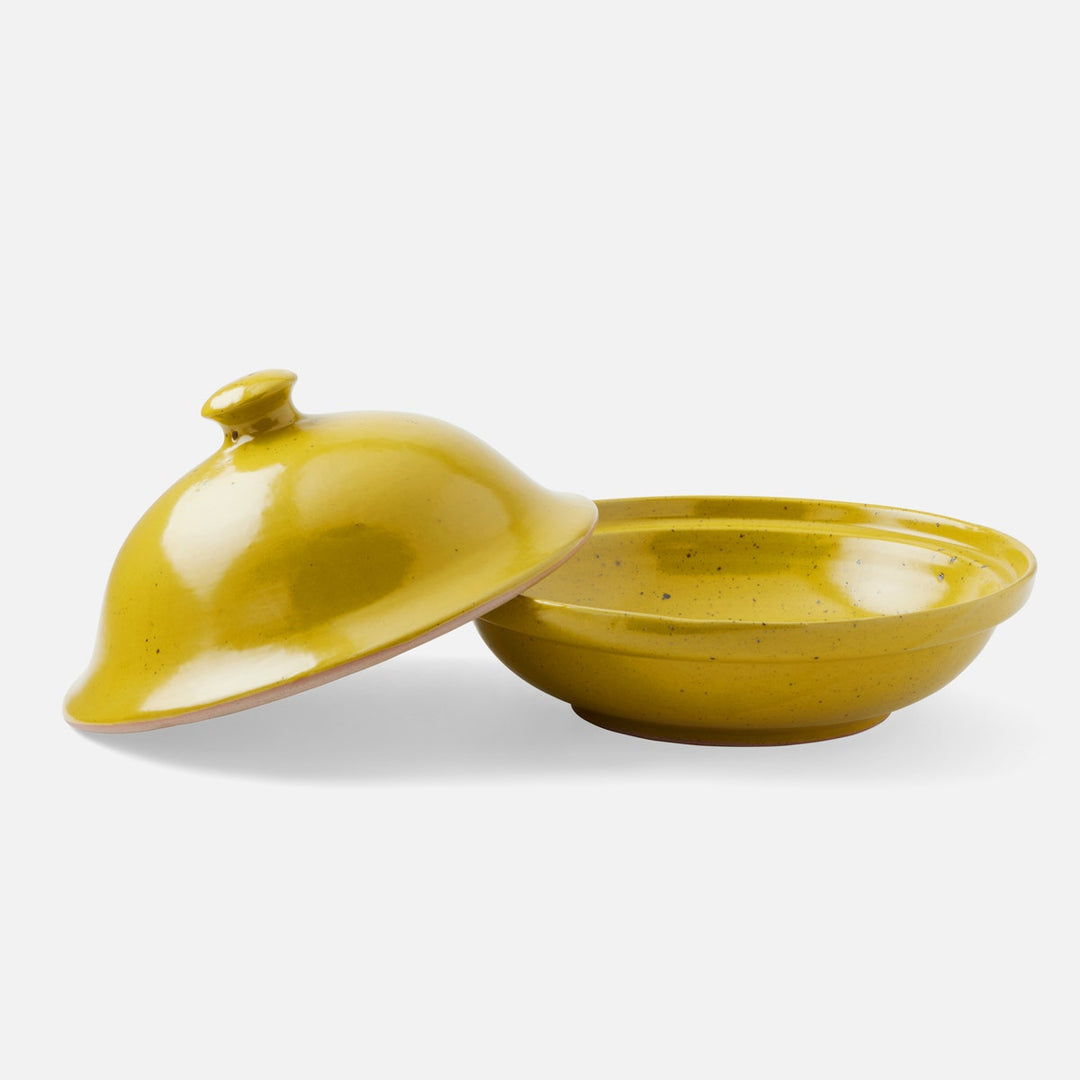 Marcus Chartreuse Salt Glaze Cloche Serving Bowl Stoneware Large