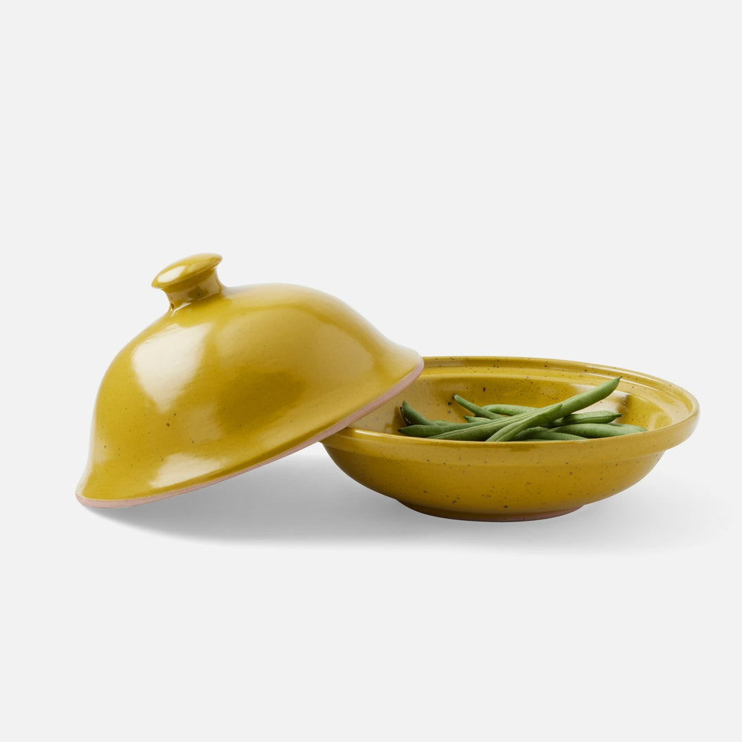 Marcus Chartreuse Salt Glaze Cloche Serving Bowl Stoneware Medium