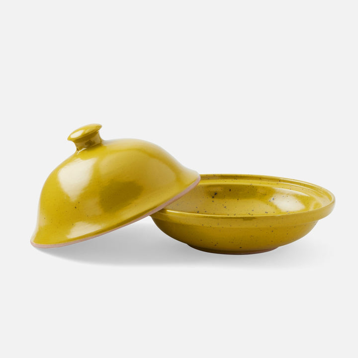 Marcus Chartreuse Salt Glaze Cloche Serving Bowl Stoneware Medium