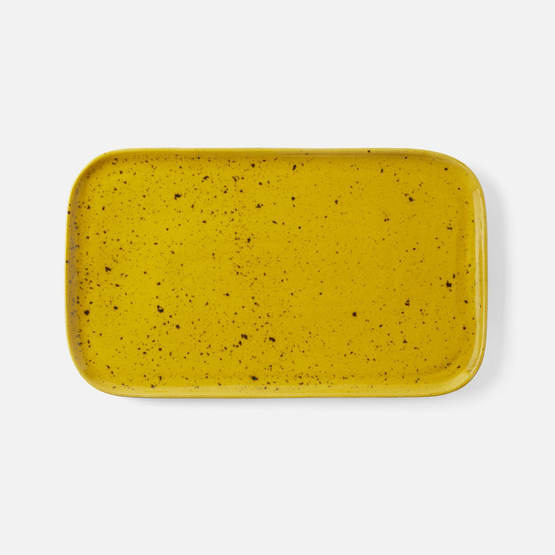 Marcus Chartreuse Salt Glaze Rectangular Serving Platter Stoneware Set/2