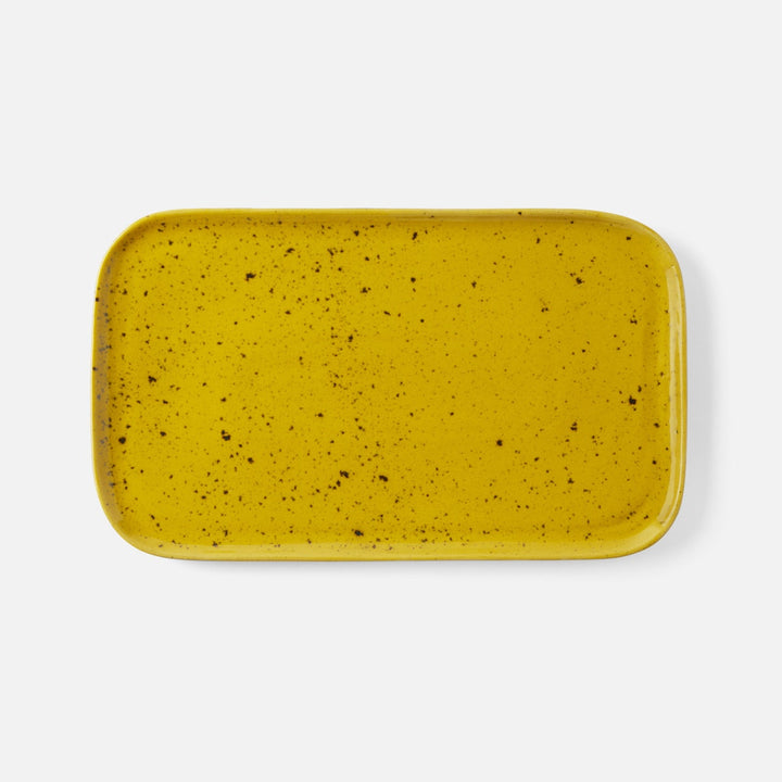 Marcus Chartreuse Salt Glaze Rectangular Serving Platter Stoneware Set/2