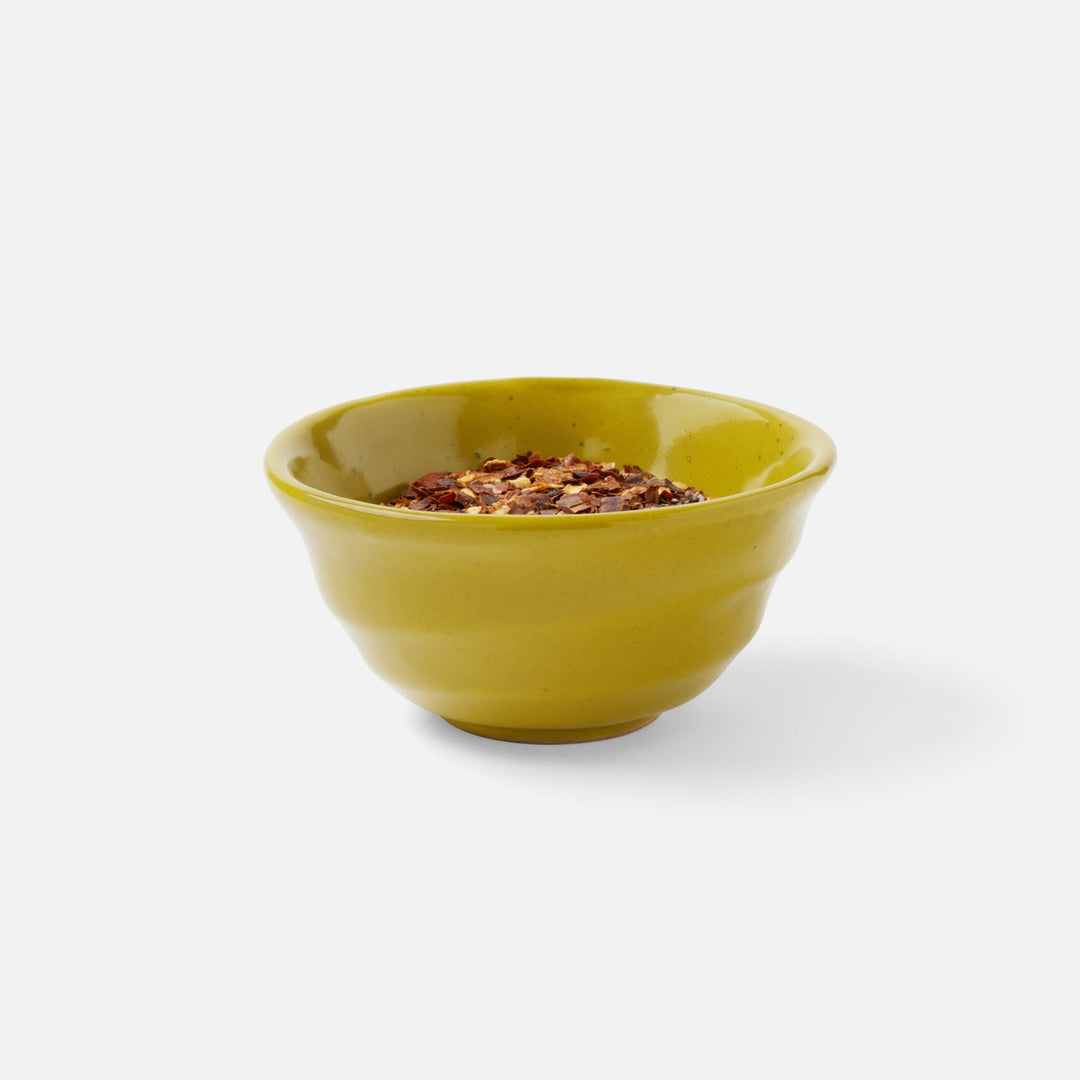 Marcus Chartreuse Salt Glaze Hors D'Oeuvre Bowl Stoneware Pack/4