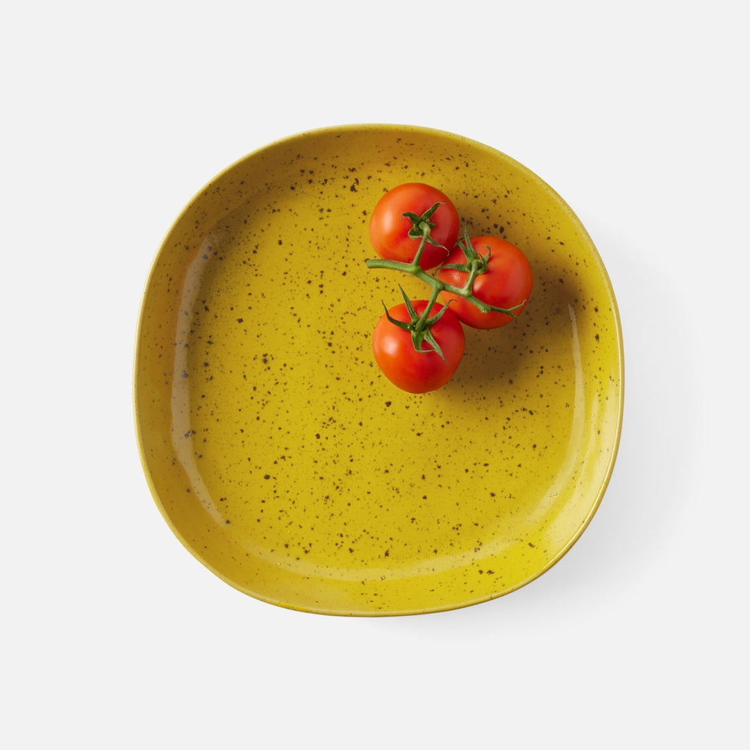Marcus Chartreuse Salt Glaze Square Serving Platter Stoneware Pack/2