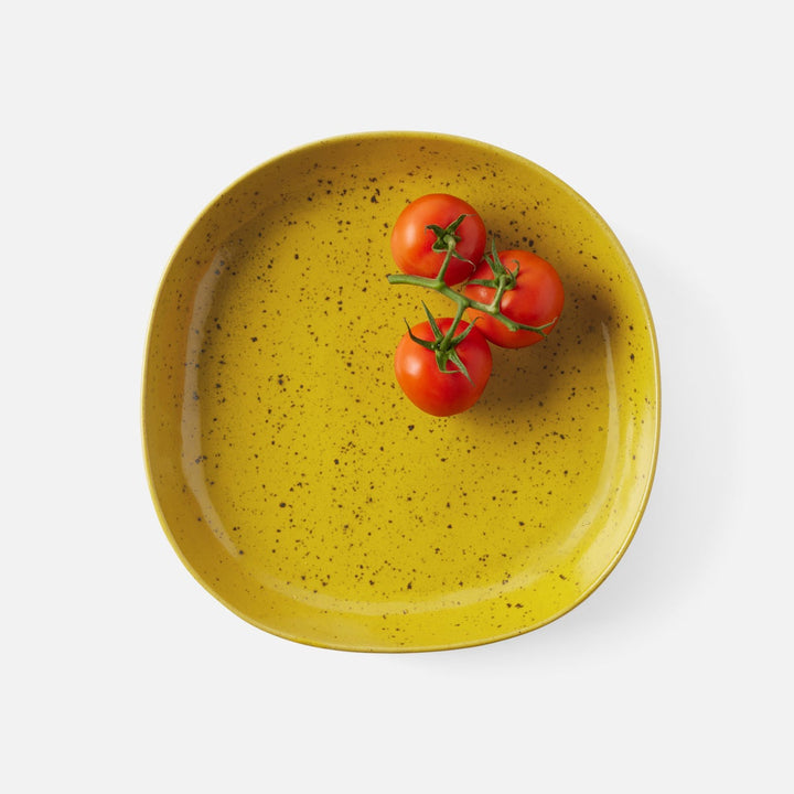 Marcus Chartreuse Salt Glaze Square Serving Platter Stoneware Pack/2