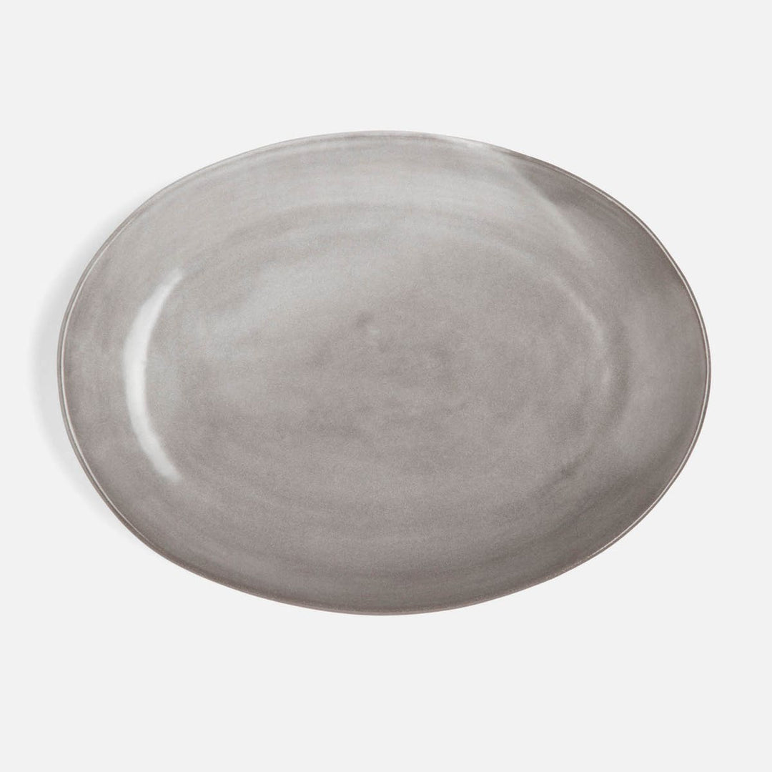 Marcus Cement Glaze Oval Serving Platter Stoneware Large Pack/2