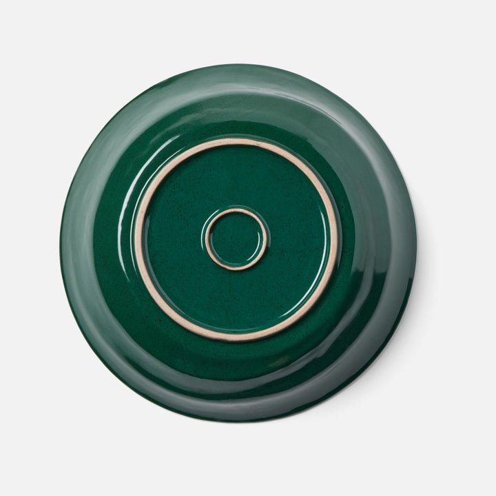 Marcus Dark Green Salt Glaze Tapered Serving Bowl Stoneware Large Pack/2