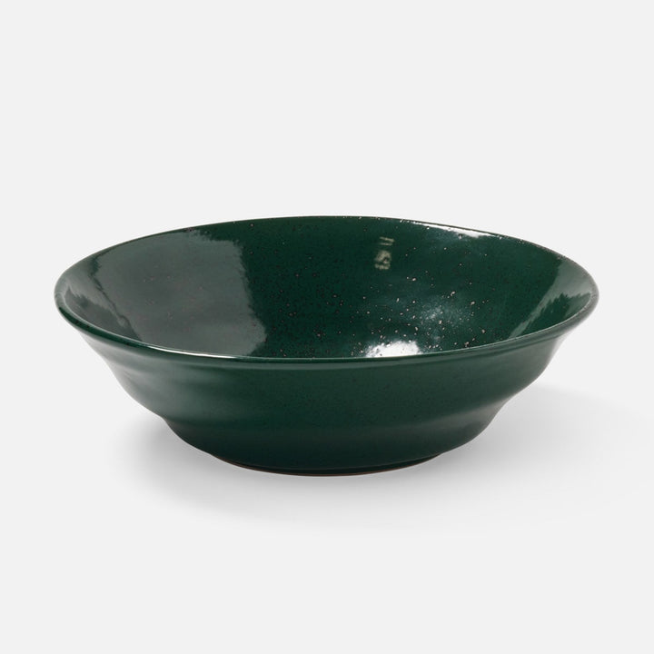 Marcus Dark Green Salt Glaze Tapered Serving Bowl Stoneware Small Pack/2