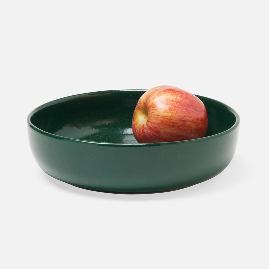 Marcus Dark Green Salt Glaze Round Serving Bowl Stoneware Small Pack/2