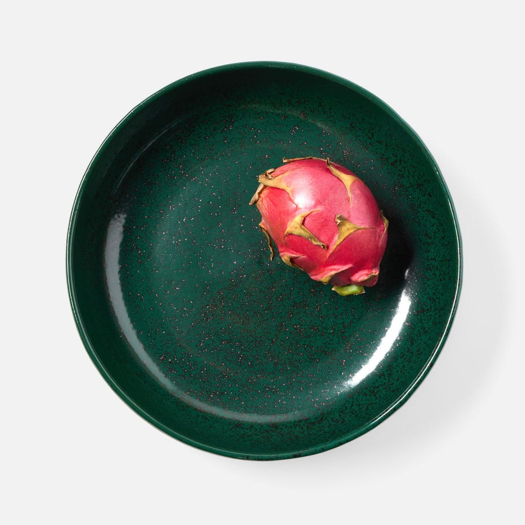Marcus Dark Green Salt Glaze Round Serving Bowl Stoneware Small Pack/2
