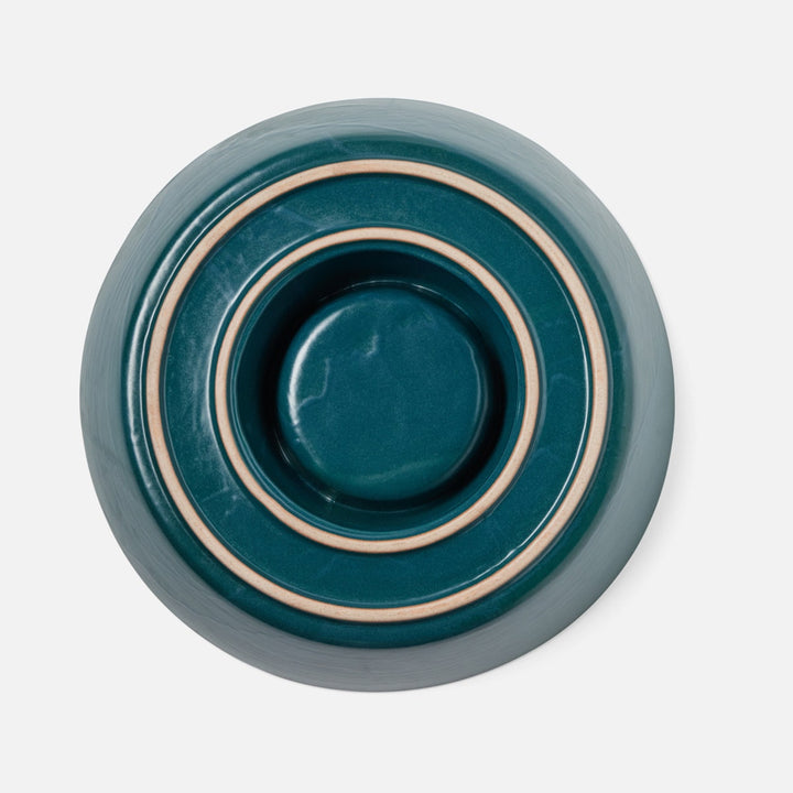 Marcus Midnight Teal Chip And Dip Bowl Stoneware