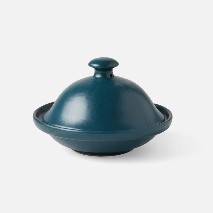 Marcus Midnight Teal Cloche Serving Bowl Stoneware Small Pack/2