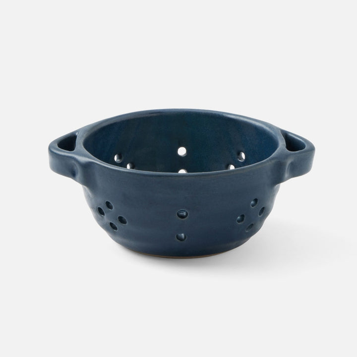 Marcus Navy Matte Berry Bowl W/ Handles Stoneware Pack/4