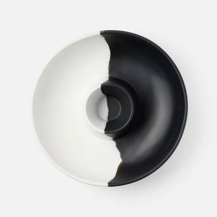 Maxton Black/White Chip And Dip Bowl Resin