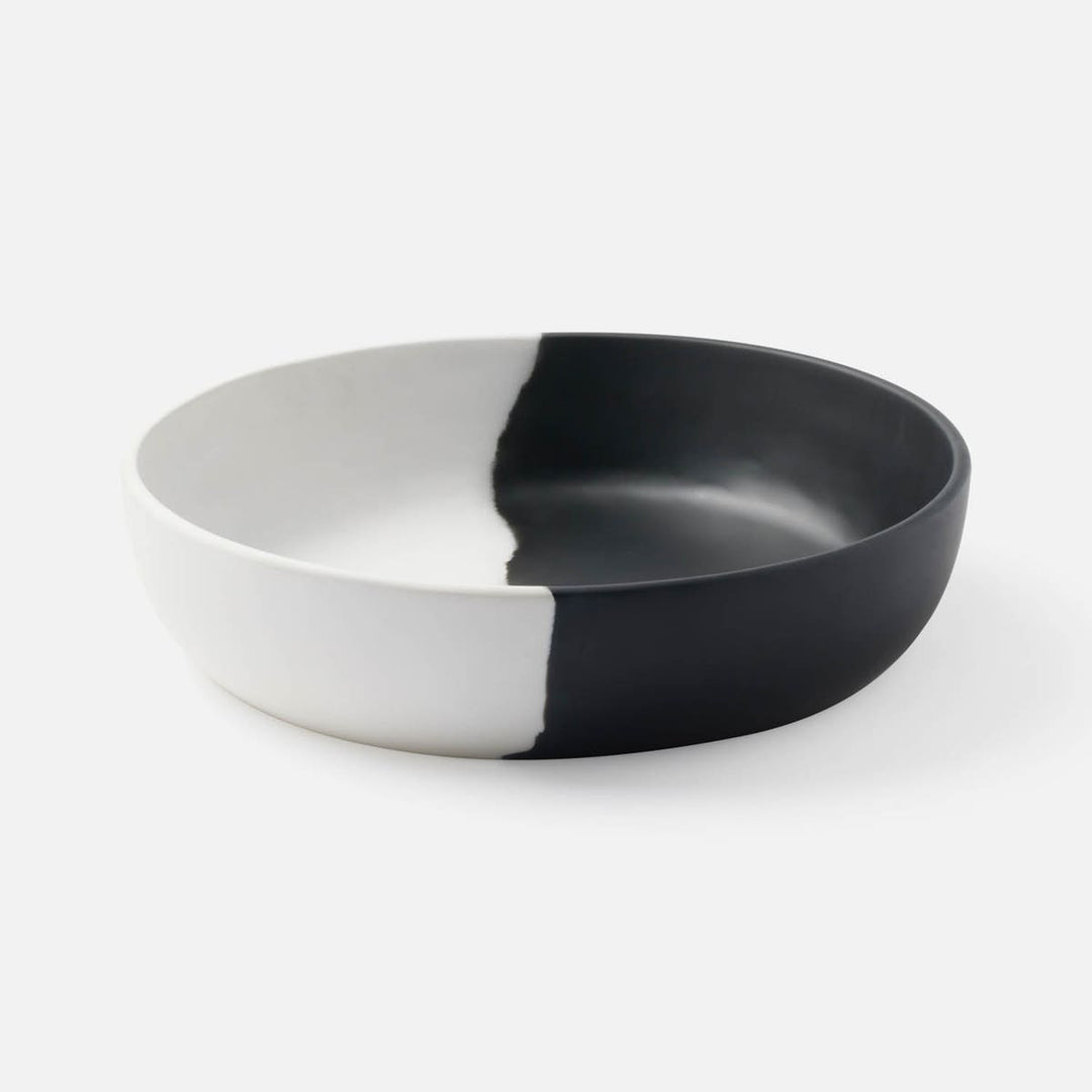 Maxton Black/White Serving Bowl Resin Large