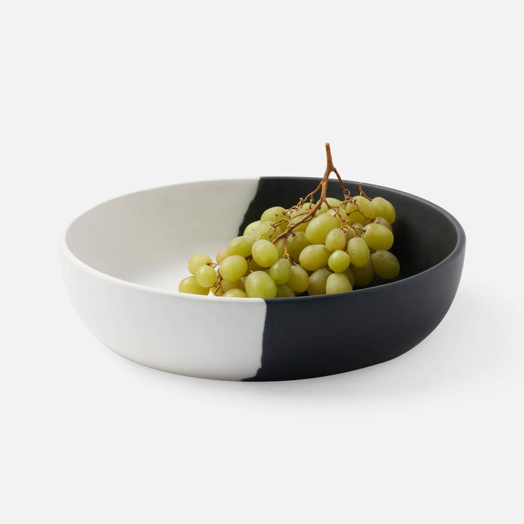 Maxton Black/White Serving Bowl Resin Large