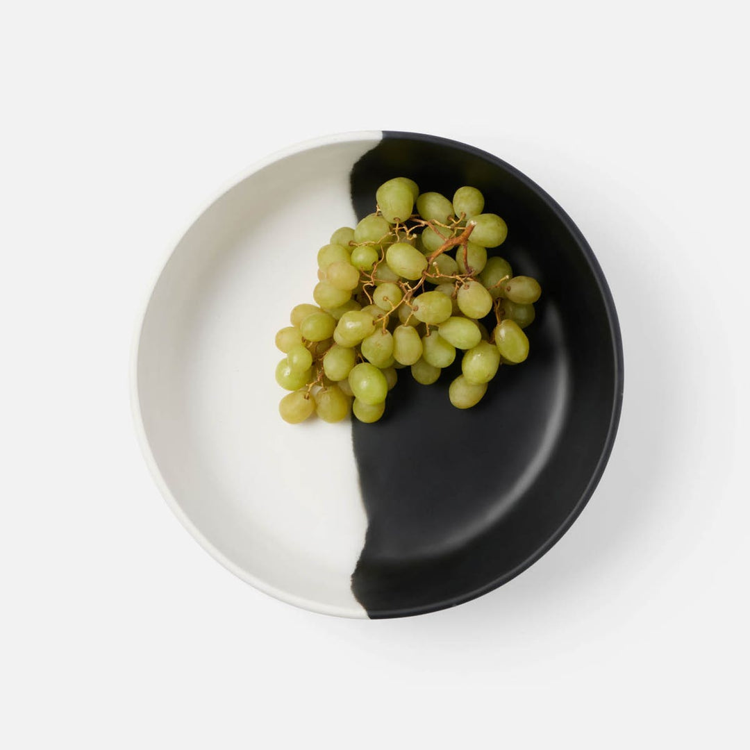 Maxton Black/White Serving Bowl Resin Large