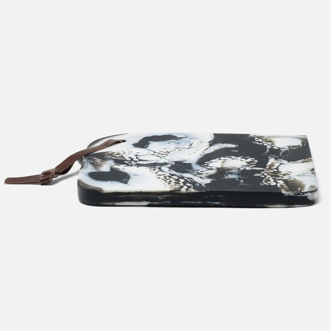 Noah Black Swirled Serving Board Resin Large