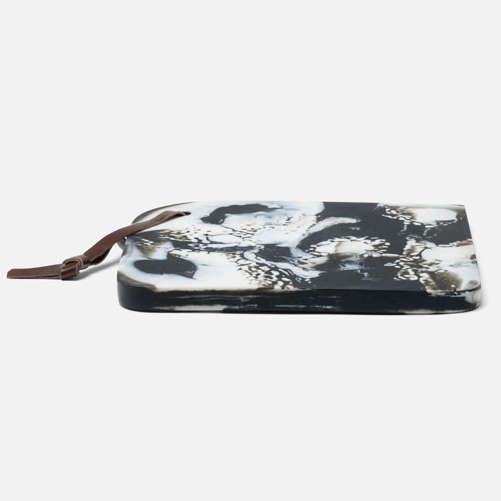 Noah Black Swirled Serving Board Resin Large