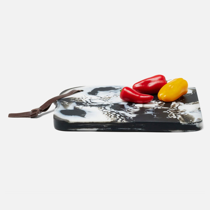 Noah Black Swirled Serving Board Resin Large