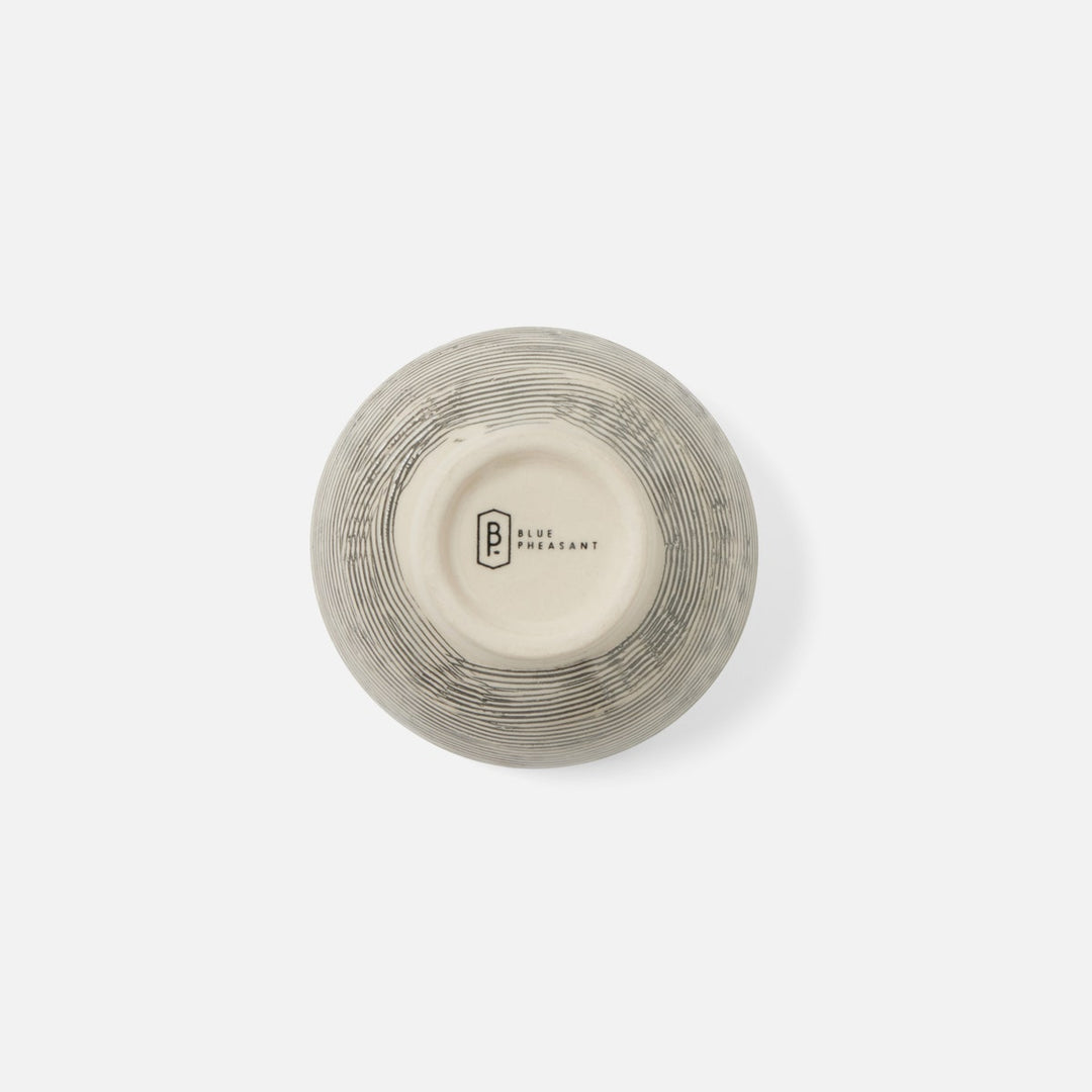 Nolan Black Cream Hors D'Oeuvre Bowl Stoneware Pack/4