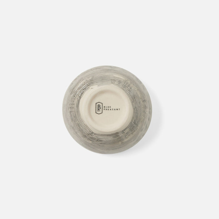 Nolan Black Cream Hors D'Oeuvre Bowl Stoneware Pack/4