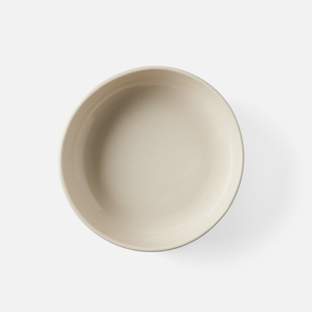 Nolan Black Cream Round Serving Bowl Stoneware Large Pack/2