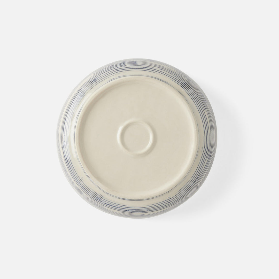 Nolan Navy Cream Round Serving Bowl Stoneware Large Pack/2