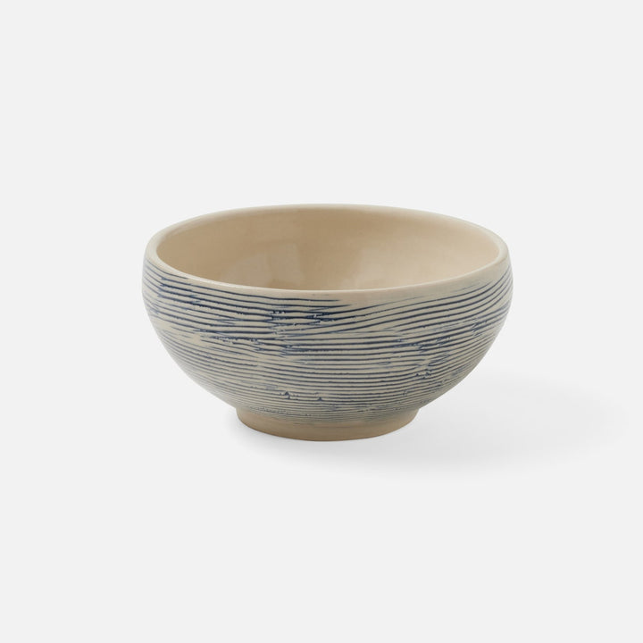 Nolan Navy Cream Hors D'Oeuvre Bowl Stoneware Pack/4