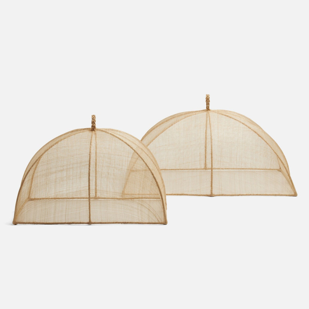 Rachel Natural Food Cover Rectangular Sinamay Set/2