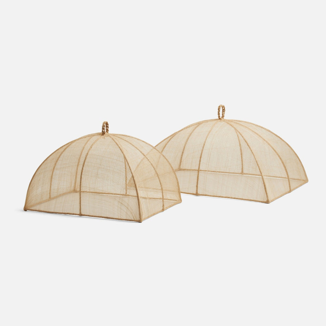 Rachel Natural Food Cover Rectangular Sinamay Set/2