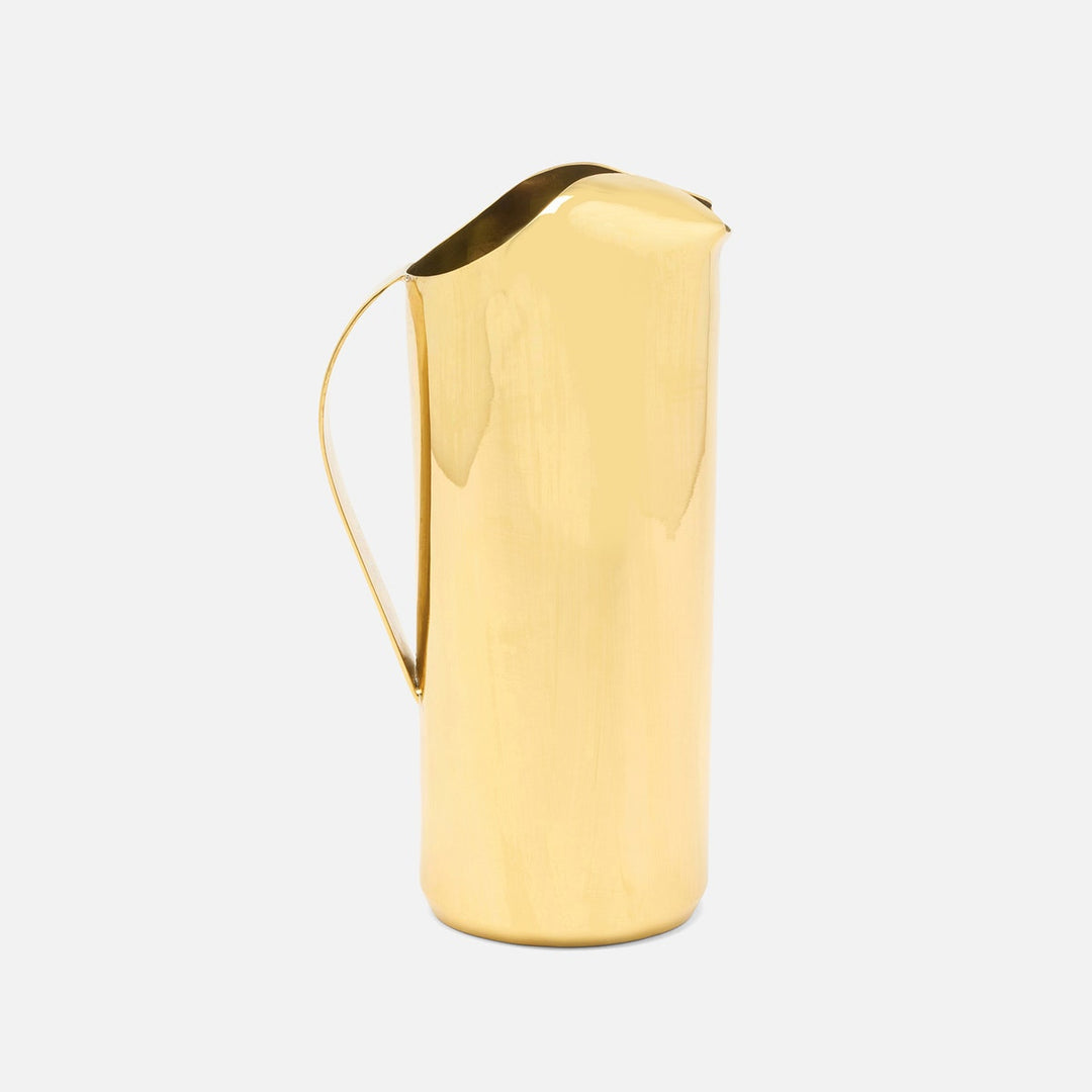 Renley Polished Gold Pitcher Brass
