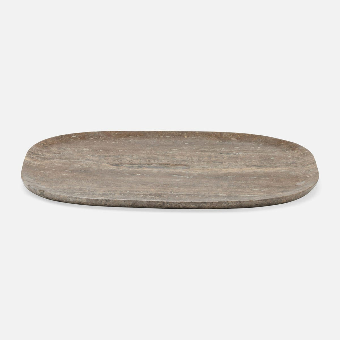 Rhea Gray Serving Trays Travertine Set/2