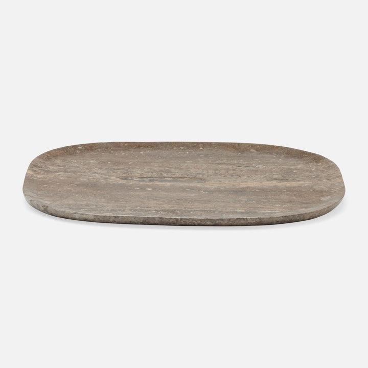 Rhea Gray Serving Trays Travertine Set/2
