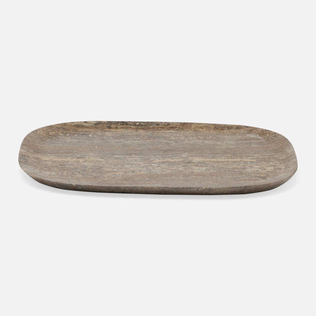 Rhea Gray Serving Trays Travertine Set/2