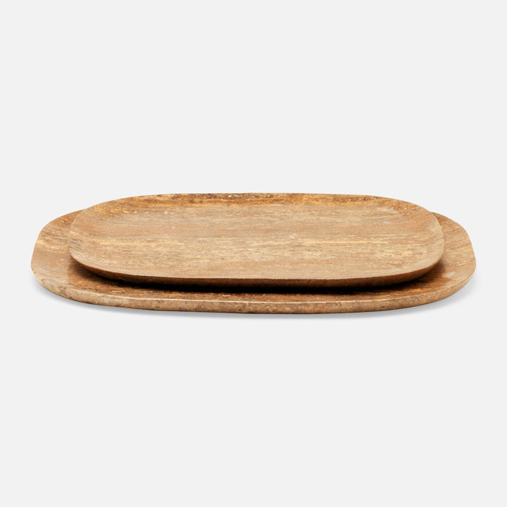 Rhea Noche Serving Trays Travertine Set/2