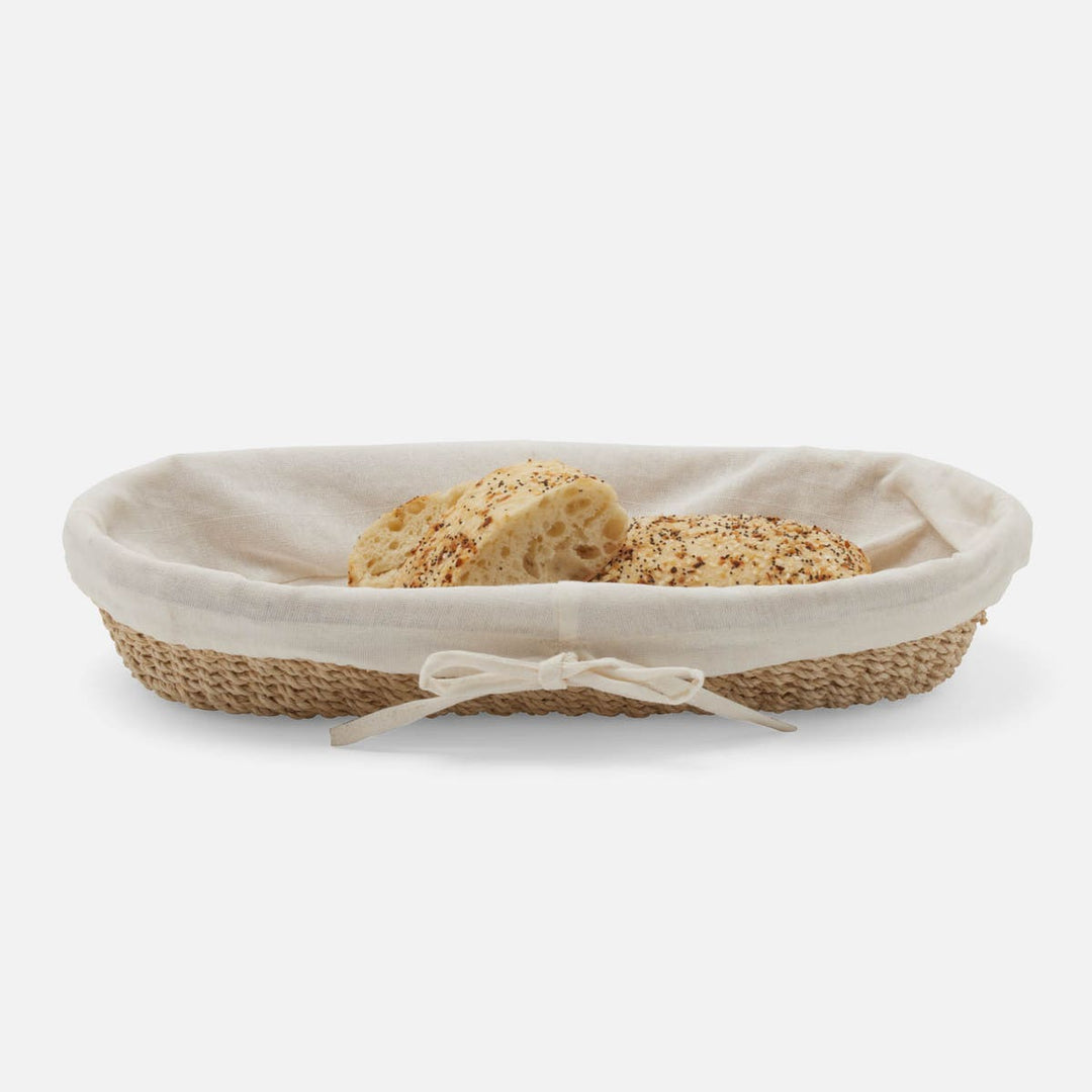 Senna Bleached Abaca Oblong Bread Basket Small Pack/2