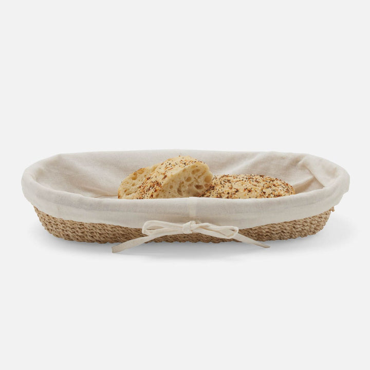 Senna Bleached Abaca Oblong Bread Basket Small Pack/2