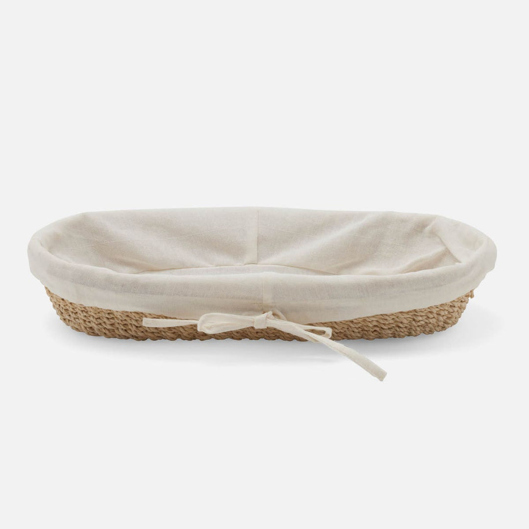 Senna Bleached Abaca Oblong Bread Basket Small Pack/2