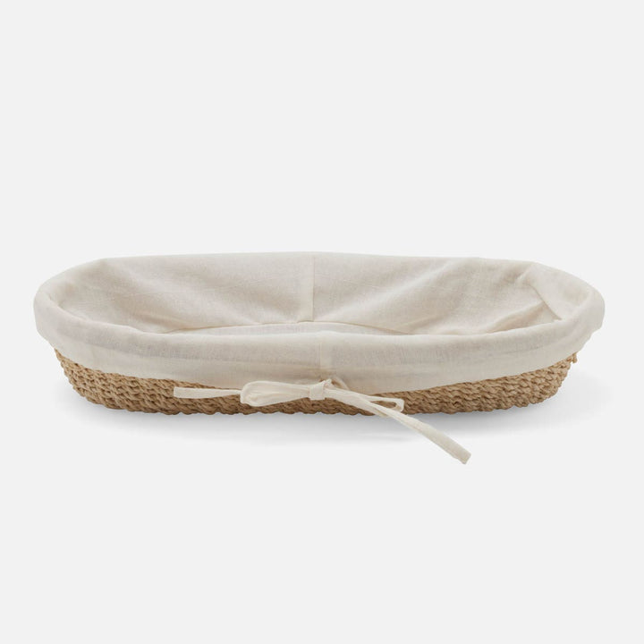 Senna Bleached Abaca Oblong Bread Basket Small Pack/2