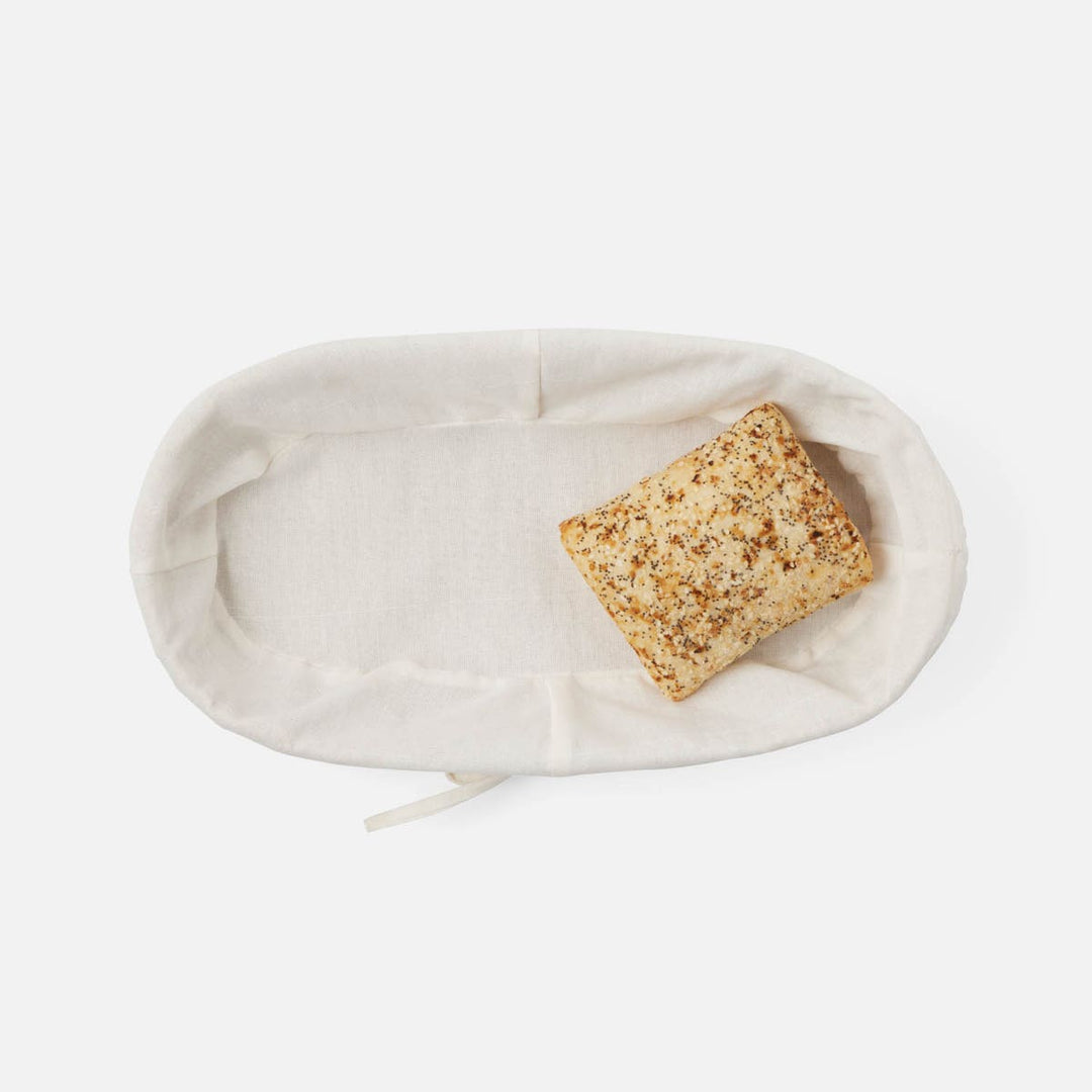 Senna Bleached Abaca Oblong Bread Basket Small Pack/2