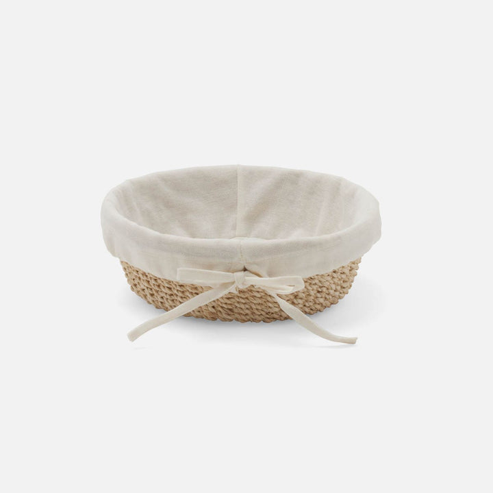 Senna Bleached Abaca Round Bread Basket Small Pack/2