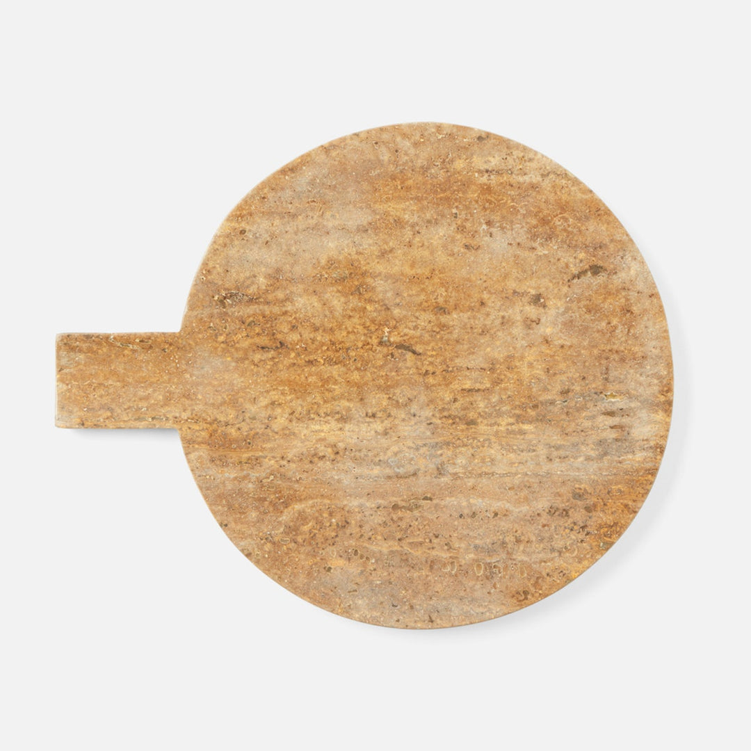 Stassi Noche Round Serving Board Travertine Set/2