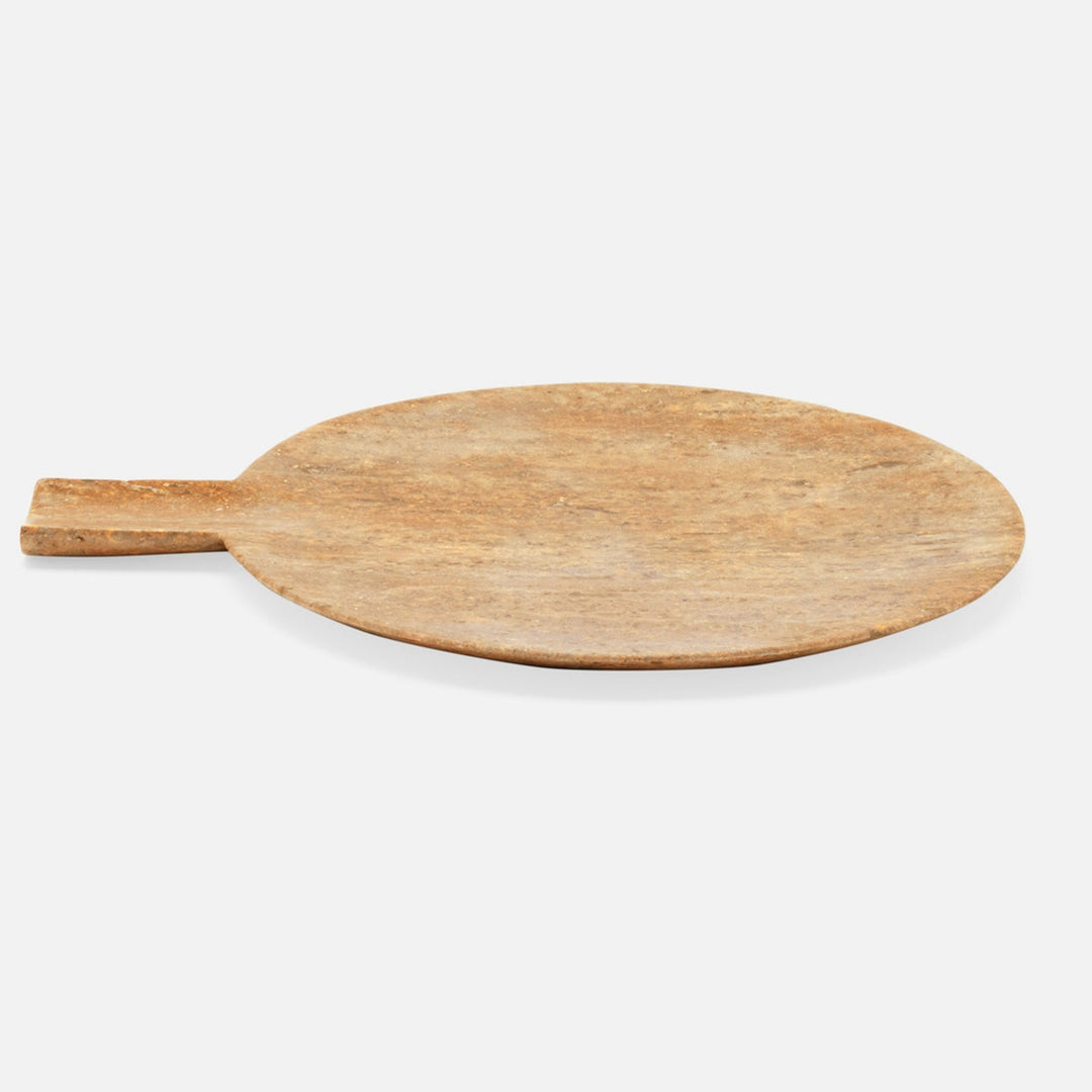 Stassi Noche Round Serving Board Travertine Set/2