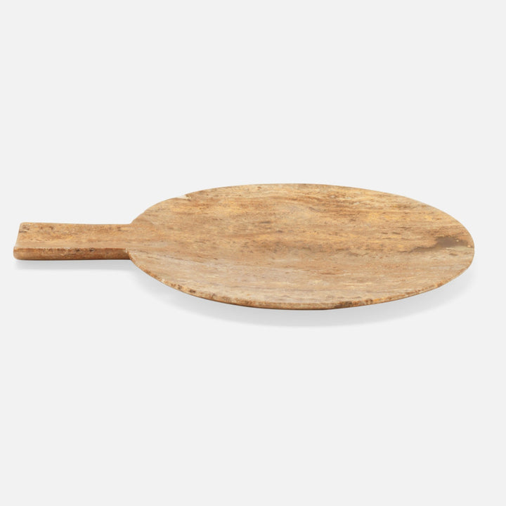 Stassi Noche Round Serving Board Travertine Set/2